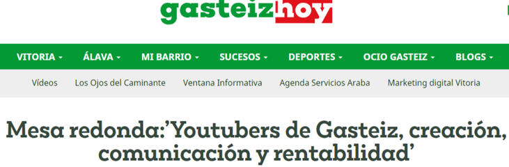 Conferencia de Youtubers en Vitoria-Gasteiz
